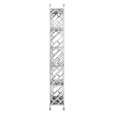 Silver and Black Glass 6 Tier Shelving Unit | Horizon