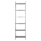 Silver and Black Glass 6 Tier Shelving Unit | Horizon