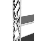 Silver and Black Glass 6 Tier Shelving Unit | Horizon