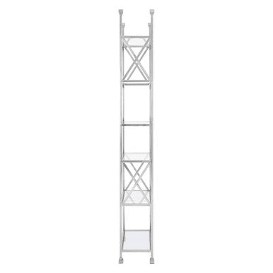Cross Design 6 Tier Tempered Glass Shelving Unit | Horizon