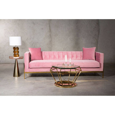 3 Seater Pink Sofa, Rena