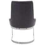 Tufted Black Faux Leather Dining Chair | Azalea