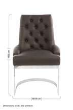 Tufted Black Faux Leather Dining Chair | Azalea