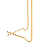 Black Finish Round Top Side Table with Gold Metal Frame and Cross Sledge Base | Templar