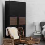 2 Tone Oak Wood Tall Cabinet | Salvar