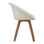 White Rattan Effect Dining Chair | Lovina
