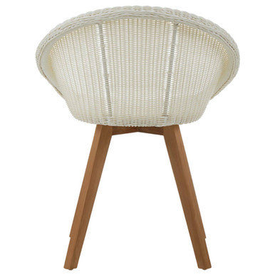 White Rattan Effect Dining Chair | Lovina