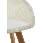 White Rattan Effect Dining Chair | Lovina