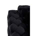 Black Velvet Modern Chesterfield Chair | Madina