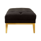 Black Velvet Button Tufted Bench | Piermount
