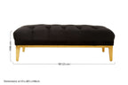 Black Velvet Button Tufted Bench | Piermount