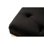 Black Velvet Button Tufted Bench | Piermount