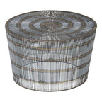 Natural Gold Tone Wireframe Round Coffee Table with Iron Base | Templar