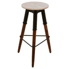 3 Leg Bar Stool with Marble Top | Vasco