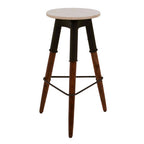 3 Leg Bar Stool with Marble Top | Vasco