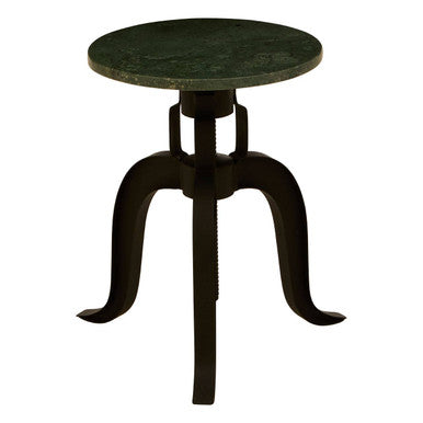 3 Leg Bar Stool with Green Marble Top | Vasco
