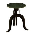 3 Leg Bar Stool with Green Marble Top | Vasco