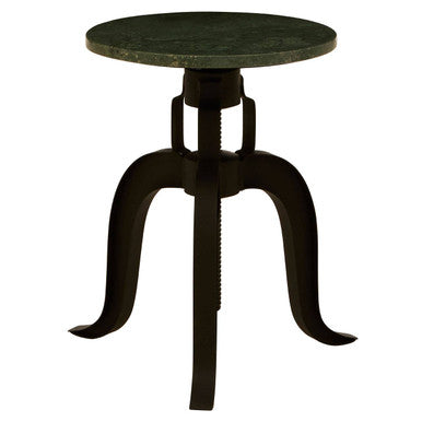 3 Leg Bar Stool with Green Marble Top | Vasco