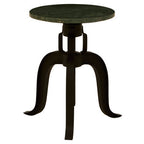 3 Leg Bar Stool with Green Marble Top | Vasco