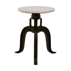 3 Leg Bar Stool with White Marble Top | Vasco