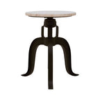 3 Leg Bar Stool with White Marble Top | Vasco