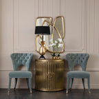 Blue Velvet Tufted Dining Chair | Villi