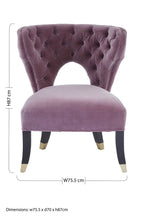 Lilac Velvet Accent Chair | Villi