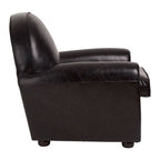 Black Leather Classic Armchair | Victor