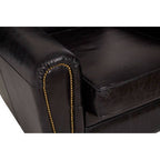 Black Leather Classic Armchair | Victor