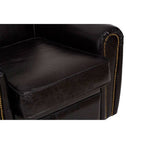 Black Leather Classic Armchair | Victor
