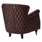 Brown Leather Winged Back Armchair | Victor