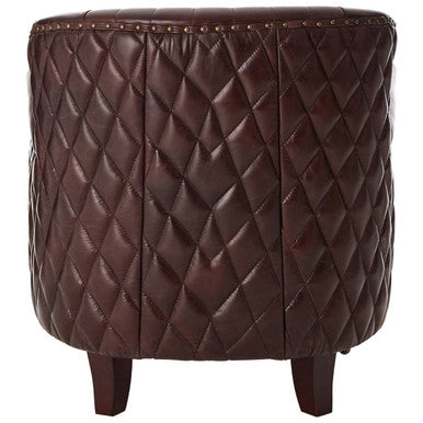 Brown Leather Winged Back Armchair | Victor