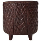 Brown Leather Winged Back Armchair | Victor