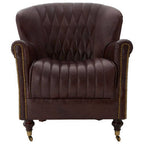 Brown Leather Armchair | Victor