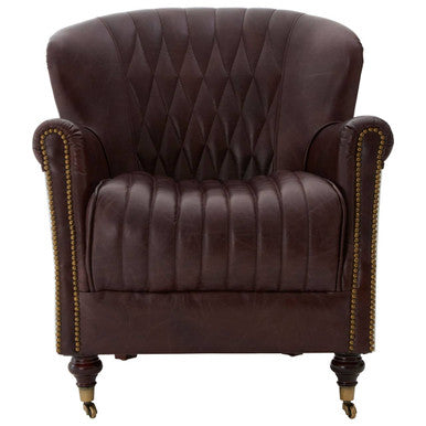 Brown Leather Armchair | Victor