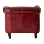 Deep Red Leather Armchair | Victor