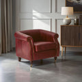 Deep Red Leather Armchair | Victor