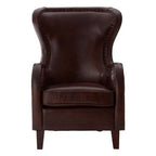 Brown Leather Lounge Chair | Victor