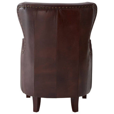 Brown Leather Lounge Chair | Victor