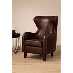 Brown Leather Lounge Chair | Victor
