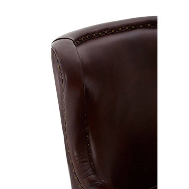 Brown Leather Lounge Chair | Victor