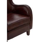 Brown Leather Lounge Chair | Victor