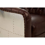 Victor  Brown Leather Tub Chair