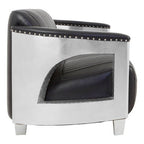 3 Seater Black Leather Sofa | Victor