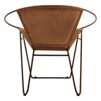 Brown Leather Modern Sling Chair | Buffalo