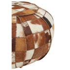 Leather Patchwork Pouffe | Buffalo
