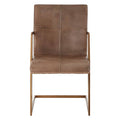 Grey Leather Cantilever Dining Chair | Buffalo