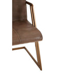 Grey Leather Cantilever Dining Chair | Buffalo