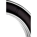 Black Genuine Leather Wide Rim Wall Mirror | Churchill