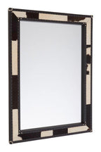 Black and White Genuine Cowhide Wall Mirror | Kensington Townhouse